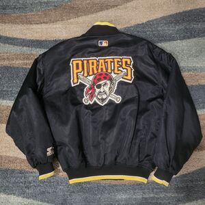 VTG 90's Starter Diamond Collection Pittsburgh Pirates MLB Satin Jacket Men’s S